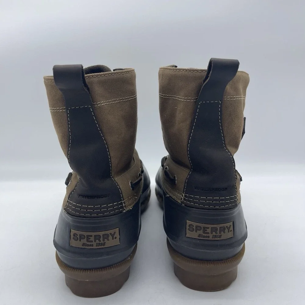 Sperry Decoy STS16417 Men's Size 12  Duck Boots Waterproof Waxed Lace Up Canvas